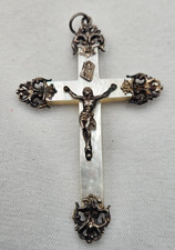 XIX CROIX CRUCIFIX EN ARGENT