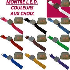 MONTRE LED MIROIR ADULTE FEMME HOMME ICE DIGITAL L.E.D. BRACELET SILICONE WATCH