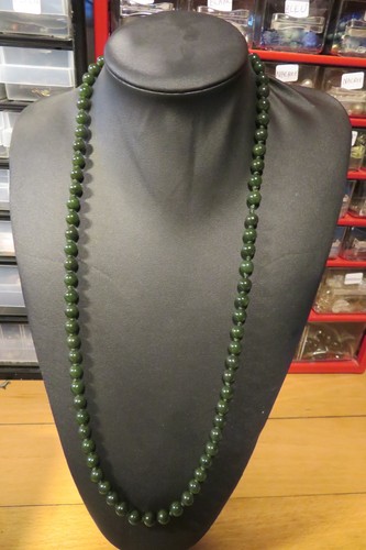 Collier ancien perles jade - collier,
