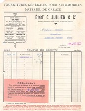 1935 FOURNITURES GENERALES POUR AUTOMOBILES MATERIEL DE GARAGE ETS C JULLIEN