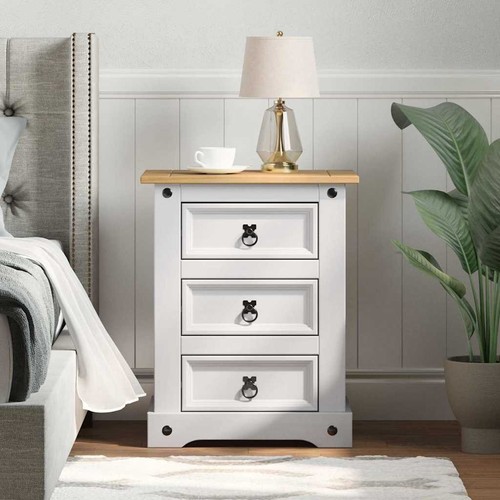 Table chevet corona - chevet, blanc