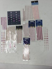 Crystal Stickers & Recollections Assorted Pink Self Adhesive Jem's and Pearls