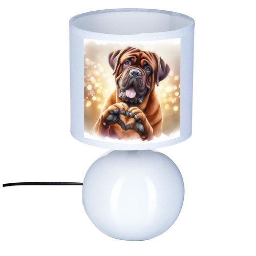 Lampe chevet blanc chien - blanc,