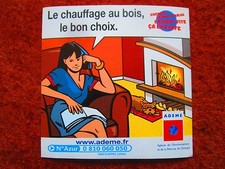 STICKER STICKER ADEME CONTROL RENEWABLE ENERGY HEATING WOOD REF 5433