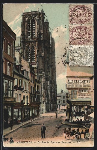 Cpa abbeville rue du - cpa, abbeville,