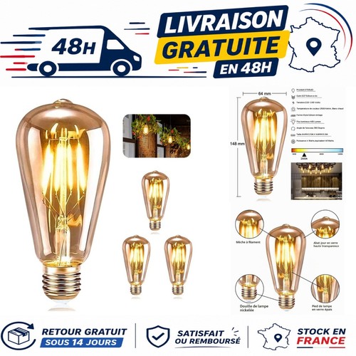 Ampoule led edison e27 - st64, 4w