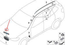 Badge de calandre ornementale avant gauche BMW X4 F98 51118082586 NEUF ORIGINAL