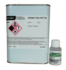 2 kg Résine polyester ISO avec 60 ML CATALYSEUR