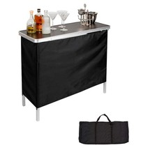 TRADEMARK INNOVATIONS SKIRT AND CARRYING CASE BAR TABLE PREMIUM BAG - SILVER