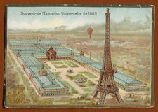 #64063 Exposition Universelle de Paris 1889. Chrome Souvenir PC size