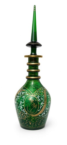 Carafe verre soufflé vert - en,