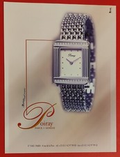 Publicité de presse  Bijoux Montre POIRAY Paris Genéve