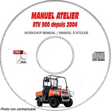 RTV 900 04- - Manuel Atelier CDROM KUBOTA Anglais Expédition - --, Support - CD