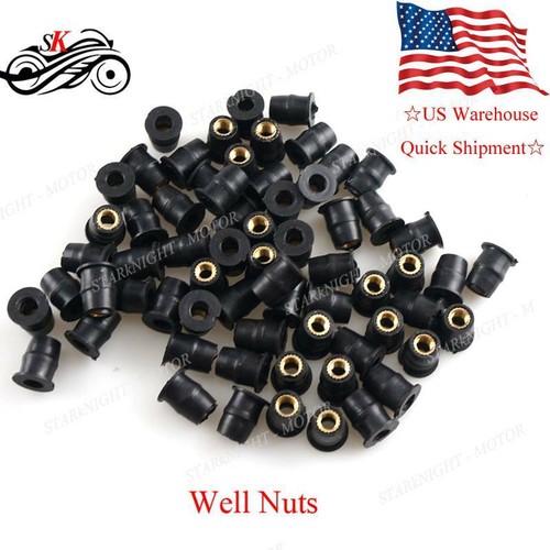 5mm well nut - 5mm, rubber