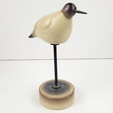 11" Beige Ceramic Bird Figurine - Rustic Modern Home Decor by SIA Home Fashion