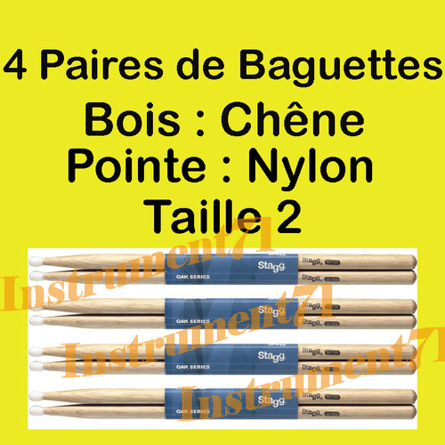 Paires baguettes batterie - paires,