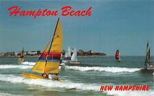 Carte Postale Grande Lettre Hobie Cat Voilier Hampton Beach New Hampshire