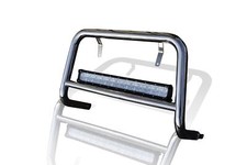 Buffles Barre + LED Lumineuse pour Peugeot Partner 2016 - 2019 Abar Avant Bumper