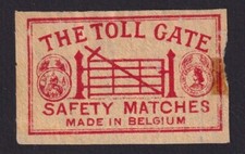 antique tag matches Belgium BN149980 The Toll Gate barrier