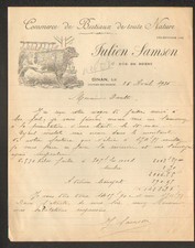 DINAN (22) TRADE of CATTLE, CATTLE "Julien SAMSON" in 1930