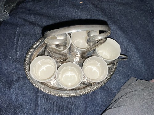 Vtg silverplate porc - 6,