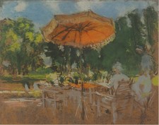 Edouard VUILLARD: The Orange Parasol, Signed Lithograph and Stencil