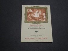 FRANCE CARNET CROIX ROUGE 1962