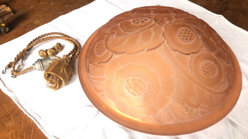 Vasque lustre verre moulé - vasque,