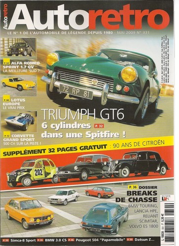 Auto retro 331 triumph - auto,