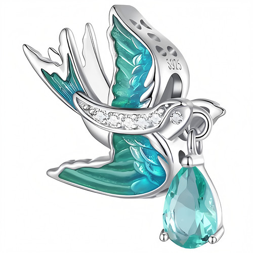 Pendentif oiseau vert pandora - oiseau,
