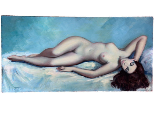 Tableau ancien érotique jeune - érotique,