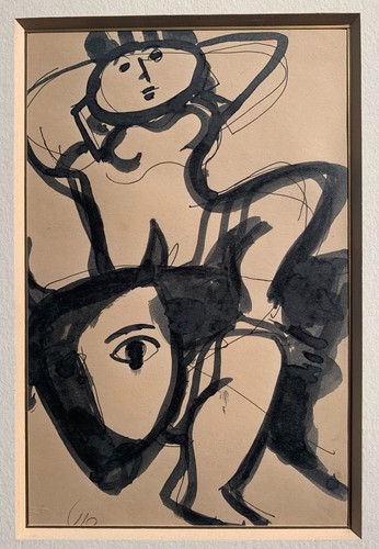 Peinture abstraite encre - abstraite, à