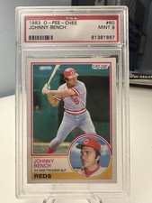 1983 O-Pee-Chee Johnny Bench #60 PSA 9 MINT Reds