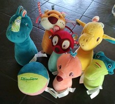 Lilliputiens Plush Tot  7 Piece Jungle Bowling Set