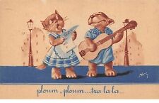 Cat - No. 67015 - Ploum, ploum ... tralala - Cat and dog dressed singing