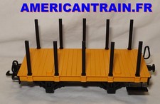 Wagon plat jaune à rancher