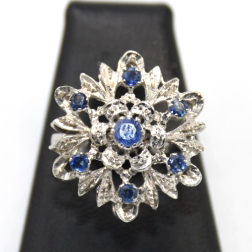 Bague vintage blanc massif - bague, or