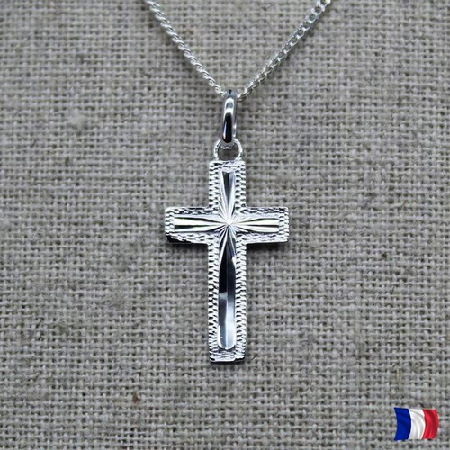 Pendentif croix façettée - pendentif,