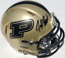 JEFF BROHM SIGNED PURDUE BOILERMAKERS MINI FOOTBALL HELMET w/COA BOILER UP!