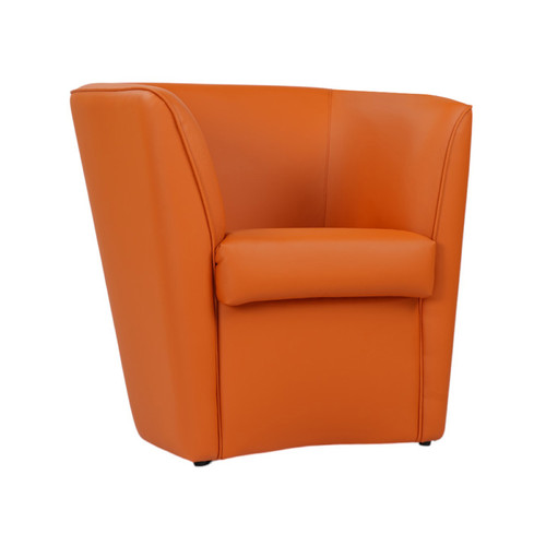 Fauteuil éco cuir orange - fauteuil, éco-cuir
