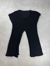 Hebbeding Asymmetric Black Sweater Cardigan Size 3