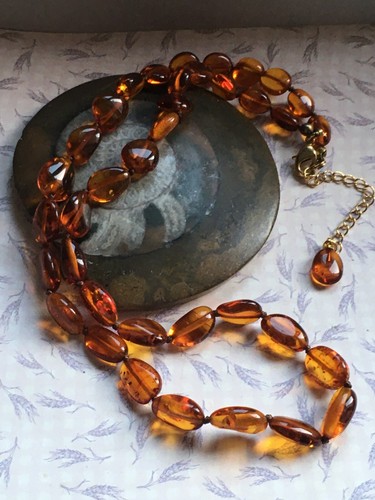 Vintage collier perles galets - vintage,