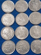 lot de 12 pieces 1 franc la