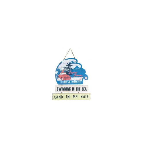 Enseigne bois déco - surf,
