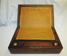ECRITOIRE DE VOYAGE ANCIEN COMPLET 19ème  / 19th travel writing wood box