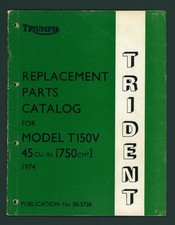 Triumph 750 Trident T150V (1974) Parts List Catalogue Book Manual T150 FV79