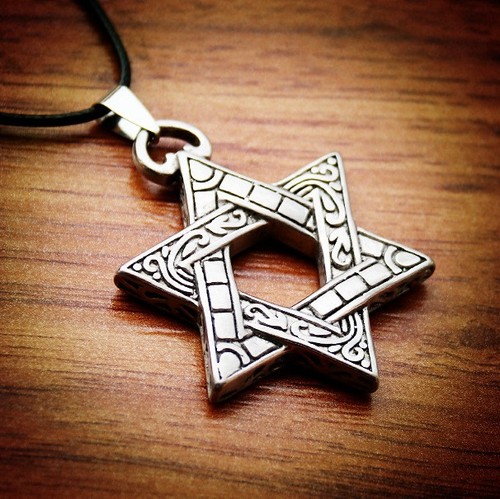 Pendentif acier vieilli etoile - acier,
