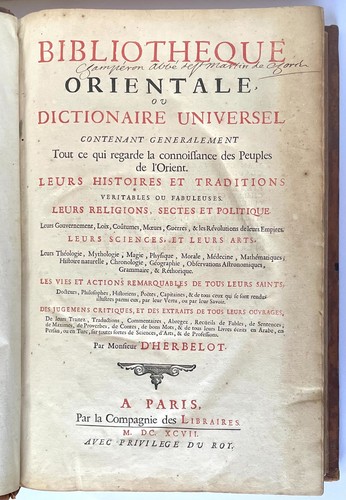 Livre ancien herbelot - livre,