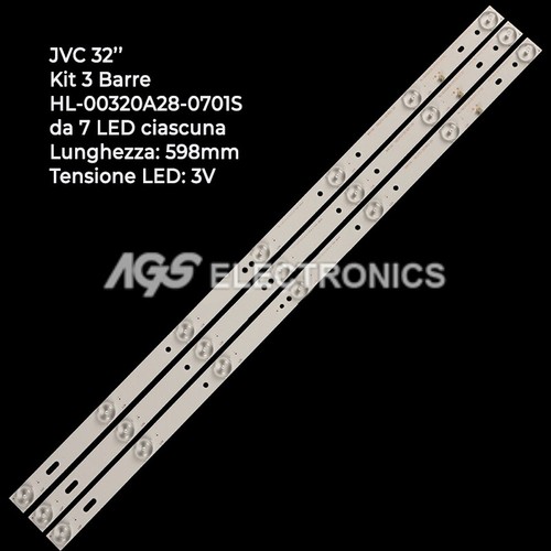 Kit barres strip led - 3, jvc