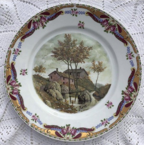 Assiette porcelaine décor - assiette, porcelaine,